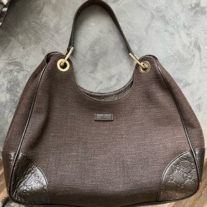 💯 Authentic GUCCI Shoulder Bag Canvas Brown